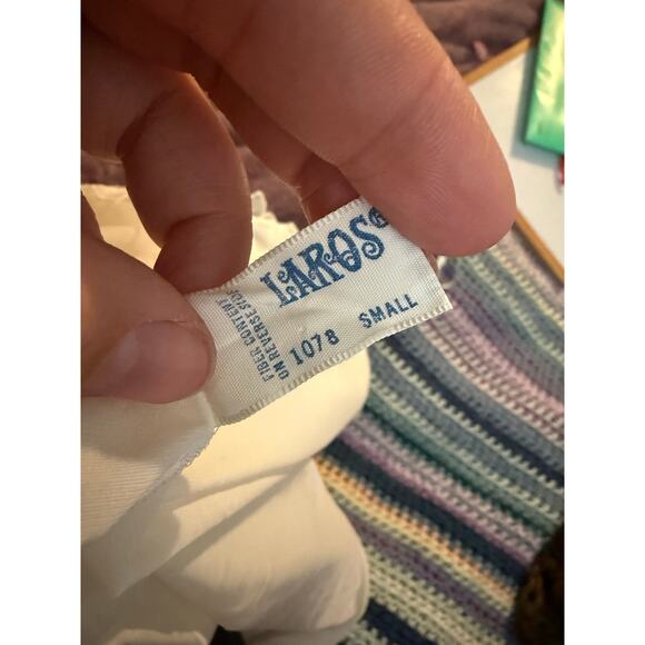 Vintage 50s Laros two piece sleepwear set peignor and nightgown lace off white - Picture 2 of 16